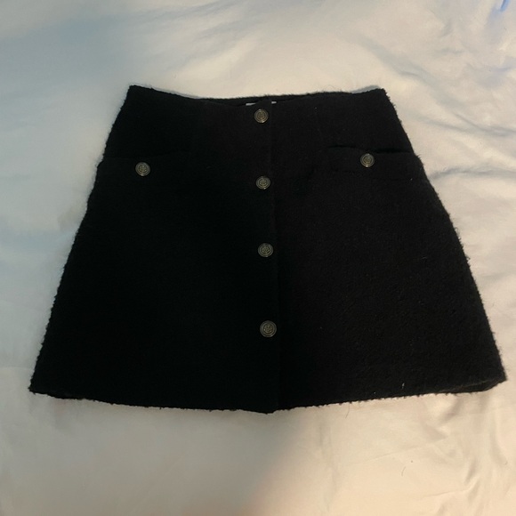 Sandro Black A-Line Mini Skirt - Picture 2 of 4